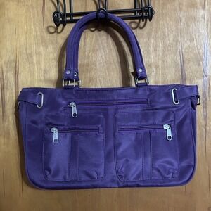 Purple Purse Handbag with Coin Purse Inner Outter Pockets NEW Shoulder Strap Too